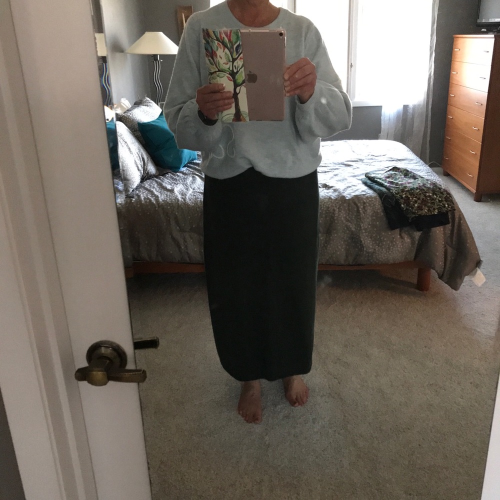 Sweater knit long skirt and matching tunic.